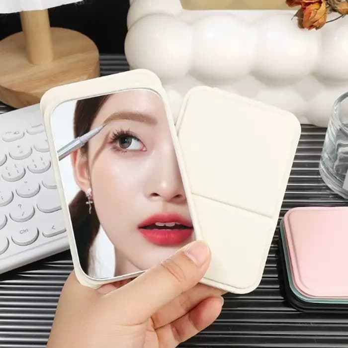 Miroir de maquillage portable pliable haute définition