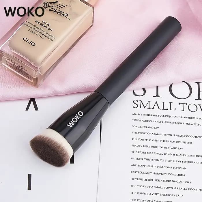 Pinceaux de maquillage pour fond de teint à dessus plat