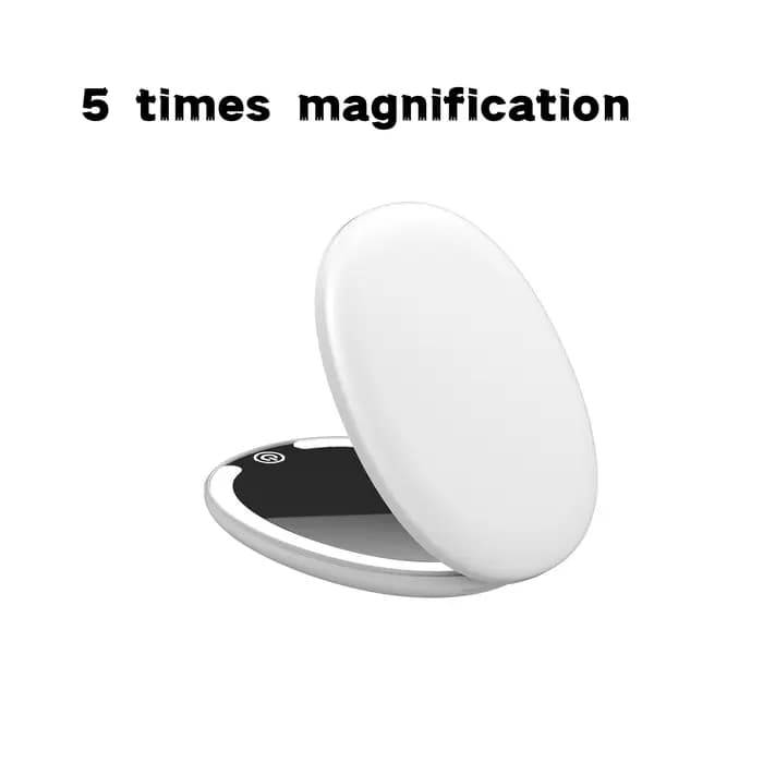 Miroir de maquillage de voyage avec lumière LED