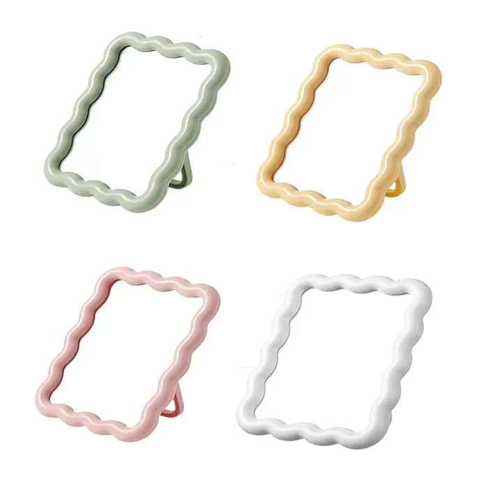 Miroir de maquillage de bureau ondulé pour étudiant