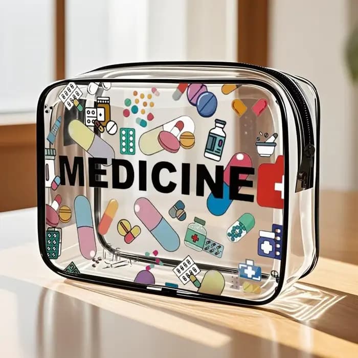 Sac à cosmétiques pour médicaments, organisateur de voyage de grande capacité pour femmes, pochette