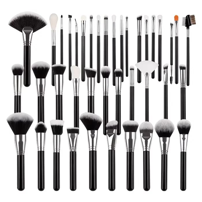 Ensemble de pinceaux de maquillage professionnels, 40 pièces, poils synthétiques doux, mélange de po