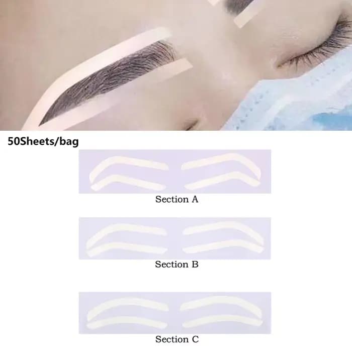 Pochoir de conception de sourcils jetable, teinte de sourcils, autocollant auxiliaire d'aérographe p