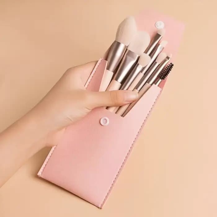 Ensemble de pinceaux à maquillage à poils doux Macaron