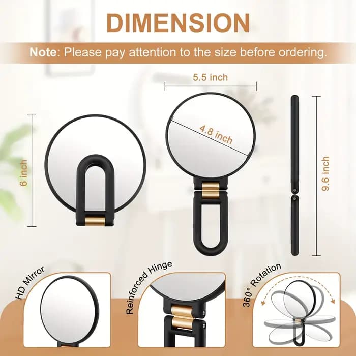 50x Miroirs de maquillage portables à double face