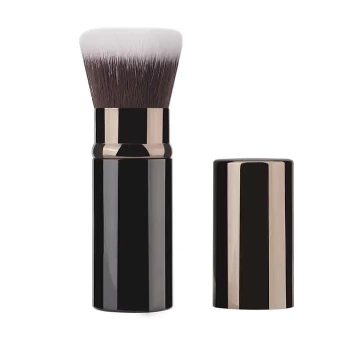 Pinceau à poudre rétractable portable, petit outil de maquillage multifonctionnel pour les voyages