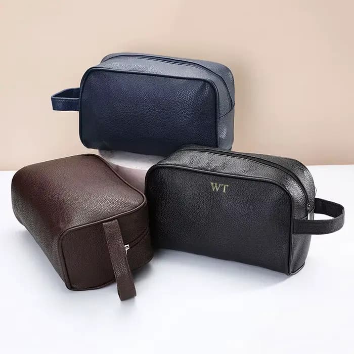 Sac de rangement de maquillage de voyage multifonction de grande capacité avec nom personnalisé gratuit pour hommes et
