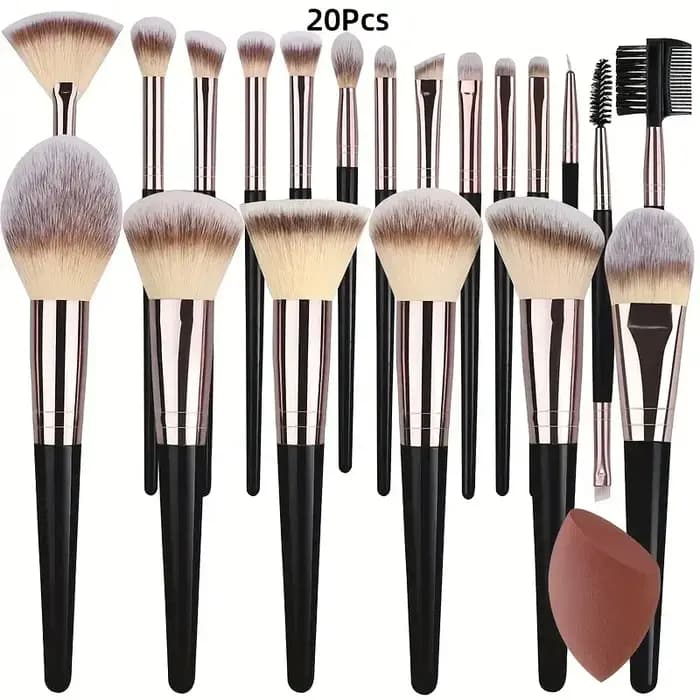 Ensemble de pinceaux de maquillage doux et moelleux