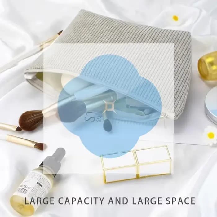 Trousse de Toilette de Voyage, Pochette pour Serviettes Hygiéniques, Mignonne Pochette de Rangement Cosmétique en Velours Côtelé, Petite Trousse de Maquillage pour Femme, Étui pour Câbles