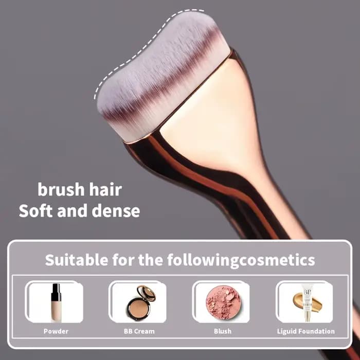 1 pinceau de maquillage professionnel – doux pour le fond de teint et le correcteur