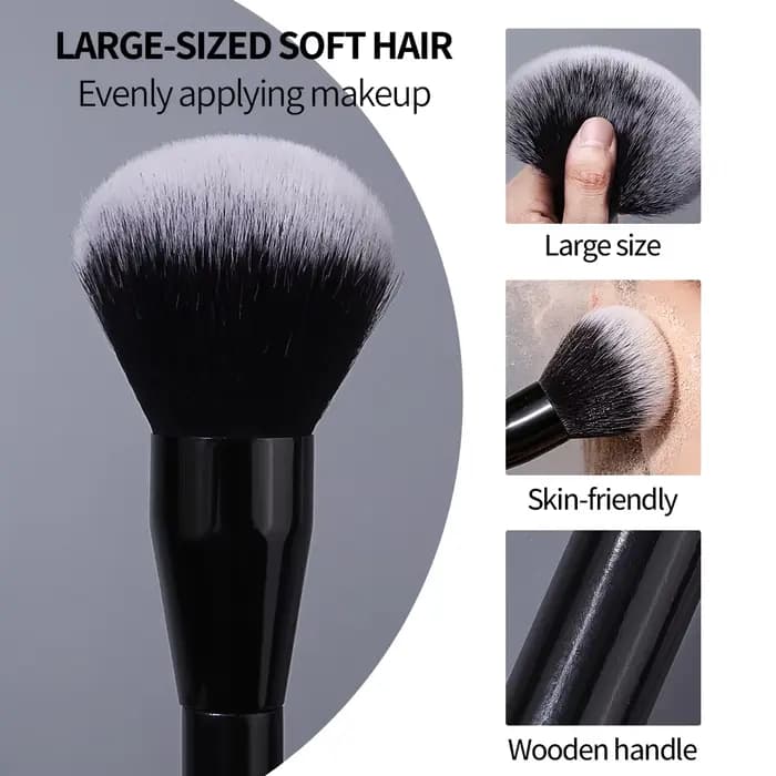1 pinceau à poudre de maquillage de grande taille