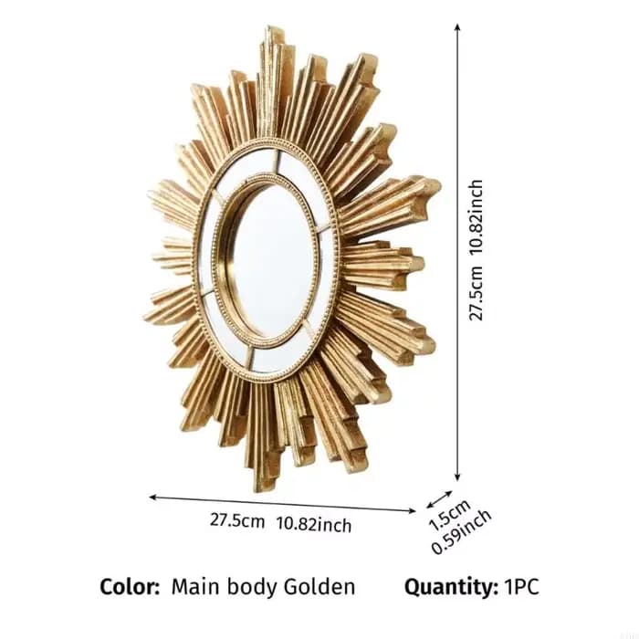Miroir maquillage rond en résine