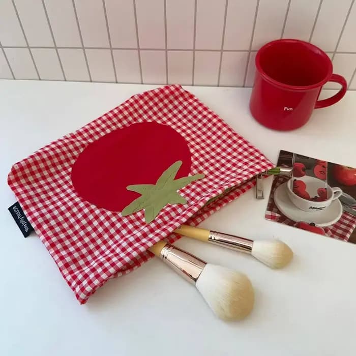 Trousse de maquillage mignonne de grande capacité • Pochette de toilette portable • Organisateur cosmétique polyvalent minimaliste
