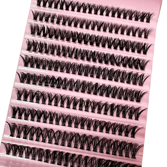 200 pièces bricolage cils personnels 40P grappe de cils aspect naturel cils vaporeux 9-16MM D cheveu