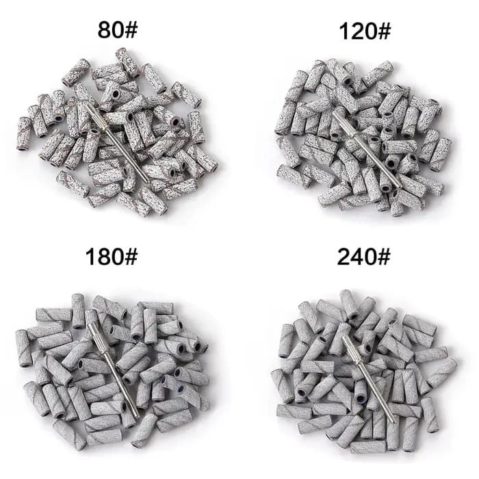 50/100 pièces 3mm petites bandes de ponçage des ongles ensemble pour forage des ongles fraisage manu