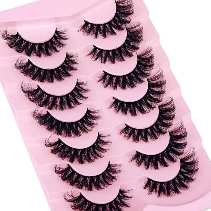 7 paires de faux cils cils vaporeux aspect naturel faux cils oeil de chat Faux vison bande moelleuse