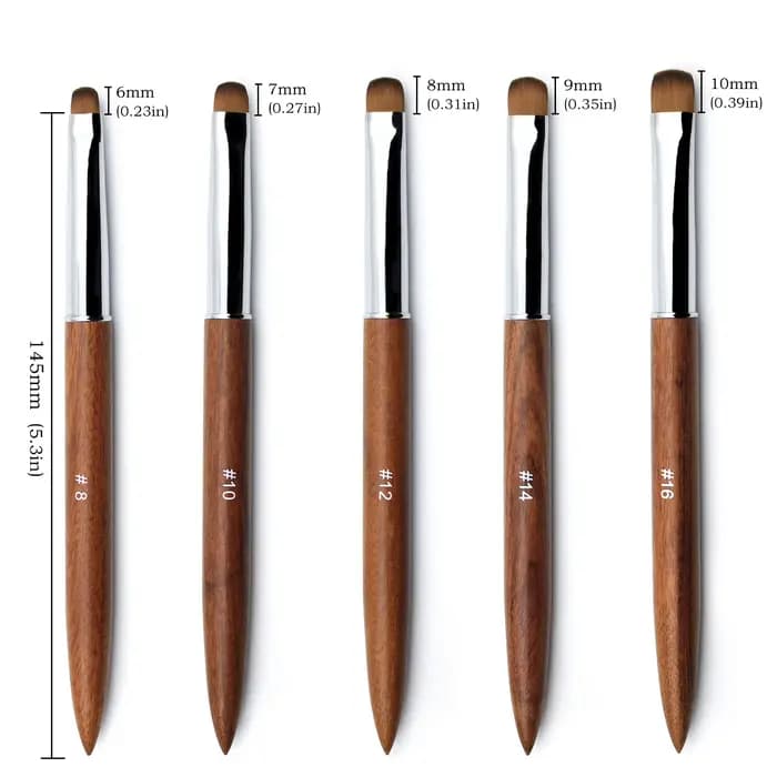 Kolinsky – pinceau français pour Nail Art, dessin acrylique, strass, peinture sur Gel, manche en boi