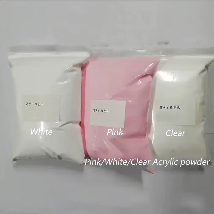 Poudre acrylique pour ongles nus en vrac, 50g/100g, 4 en 1, couleurs unies, poudres de cristal, Exte
