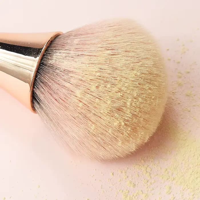 Brosse à poudre libre à petite taille, cheveux doux et moelleux, pour Blush, réglage de la poudre, o