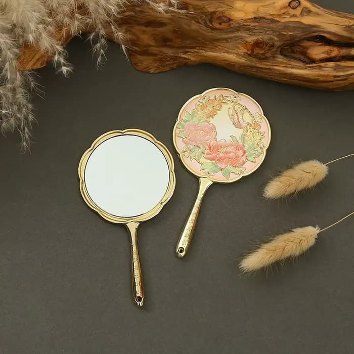 Miroir en métal de Style chinois Vintage