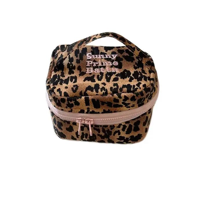 Trousse de maquillage léopard Vintage pour femmes et filles