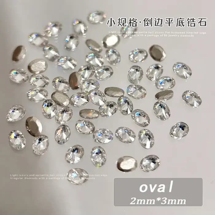 100 pièces brillant Zircon strass breloques pour ongles 1.5*3mm Mini