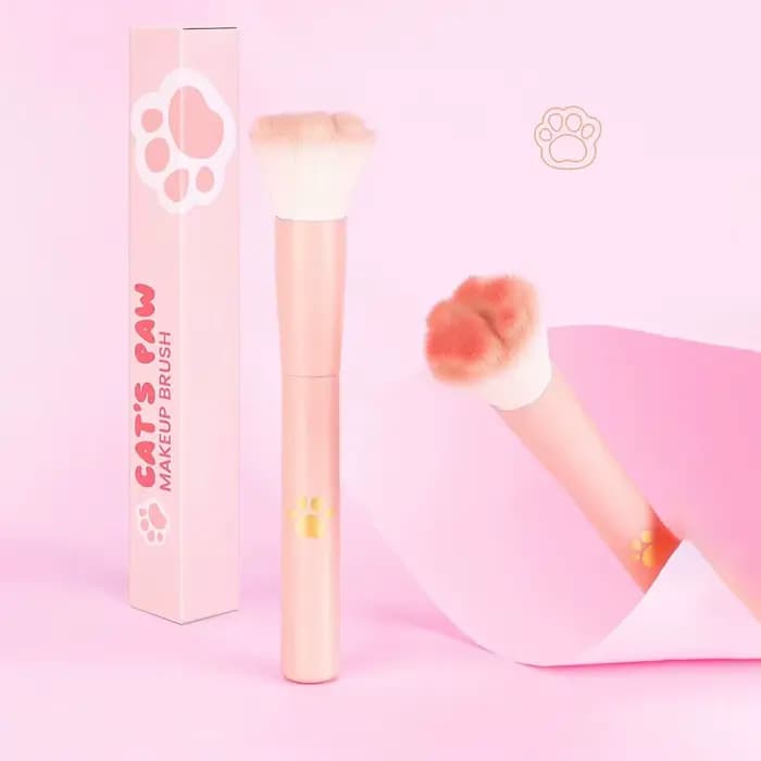 Nouveau pinceau à Blush patte de chat avec boîte de rangement