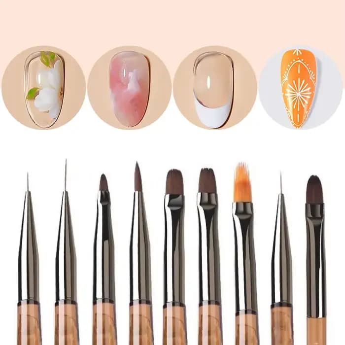 Ensemble de pinceaux à ongles pour professionnel et domestique, stylos de travail tatifs, peinture a