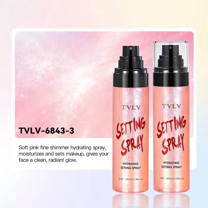 Spray fixateur de maquillage hydratant TVLV, spray fixateur longue durée anti-brillance, imperméable, offre un maquillage impeccable toute la journée