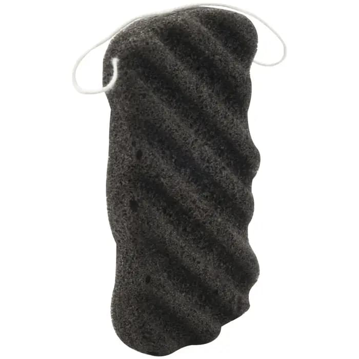 Ensemble d'éponges Konjac A52Q-10X avec charbon de bambou activé - Éponge faciale pour un nettoyage
