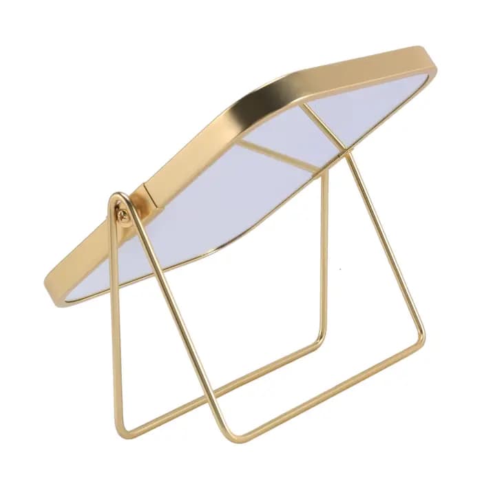 Miroir de maquillage avec support en métal
