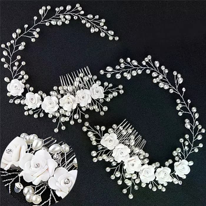 Bijoux de cheveux de mariage de luxe pour peigne à cheveux en perles de mariée, accessoire de cheveux fait à la main, nouveau