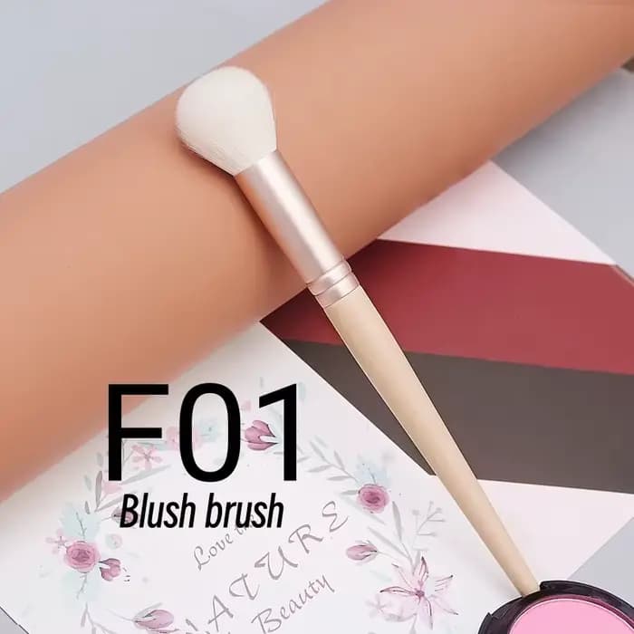 Blush pinceau de maquillage poudre naturel fin cheveux de chèvre luxe ébène poignée pinceaux de maqu