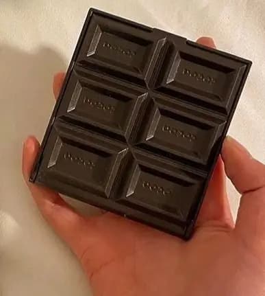 Miroir pliable en forme de chocolat