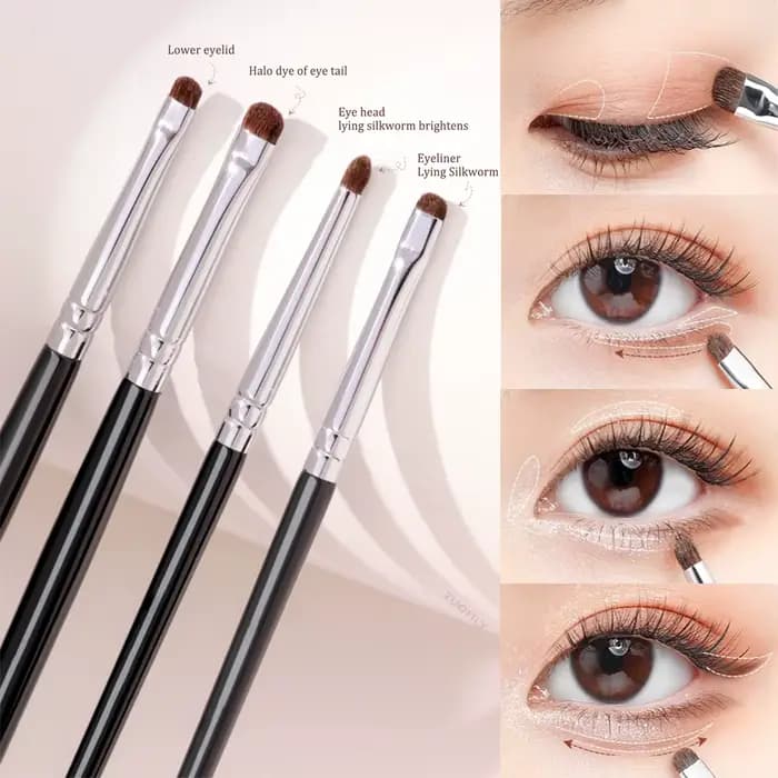 Petits pinceaux de maquillage pour fard à barrage