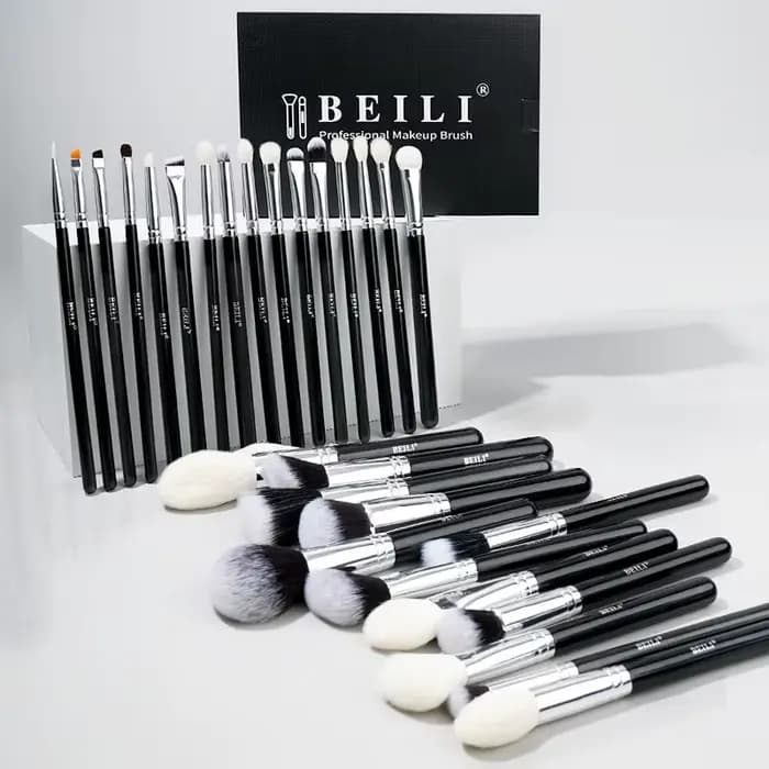 Ensemble de 30 pinceaux de maquillage professionnels de qualité supérieure, poils de chèvre naturels, pinceaux pour fond de teint, poudre pour le visage, blush, cosmétiques
