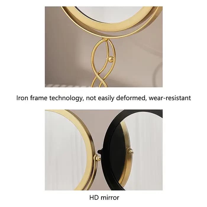 360 ° Miroir de maquillage de bureau rotatif