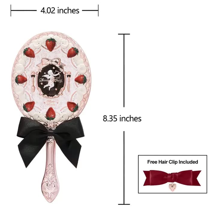 Miroir a Main Flower Knows Strawberry Cupid Esthetique Douce Romantique Miroir Maquillage Portable S