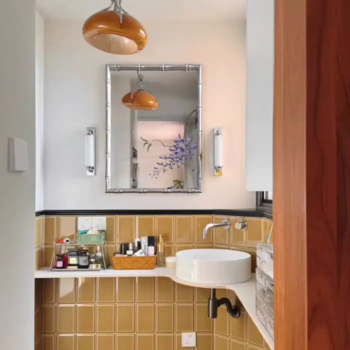 Miroir de chambre à coucher nordique suspendu