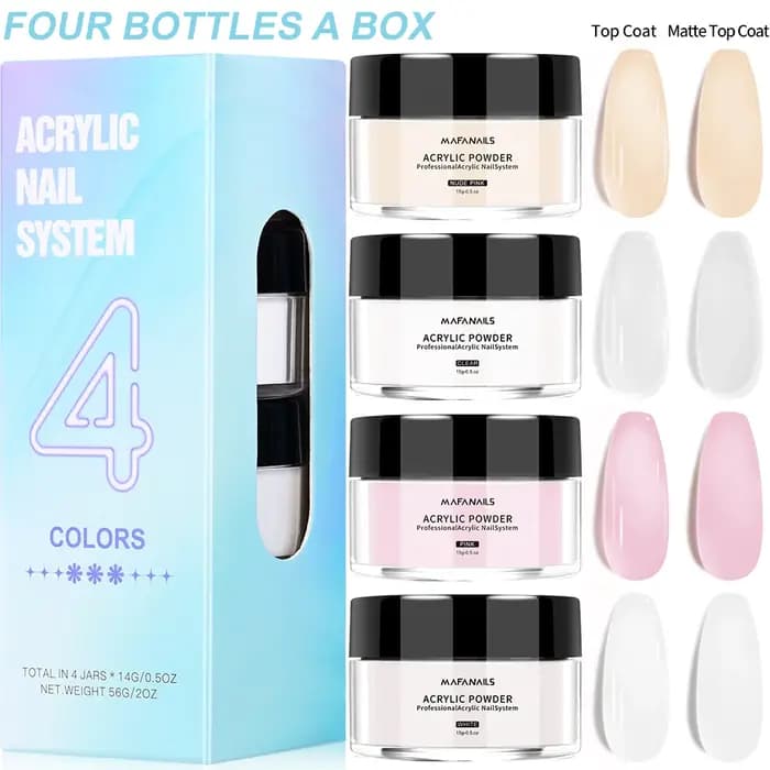 Ensemble de poudre acrylique cristal et monomère liquide