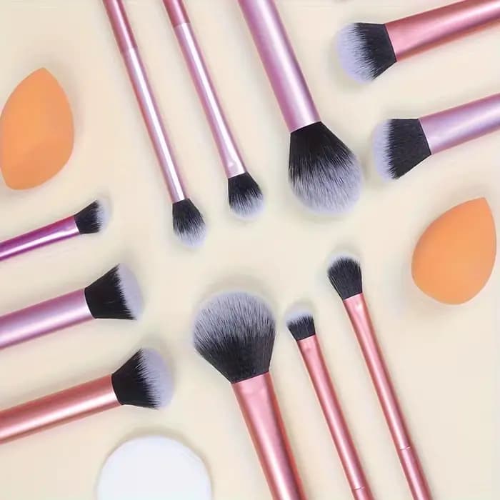 Ensemble de 12 pinceaux de maquillage multifonctionnels : pinceau pour poudre libre