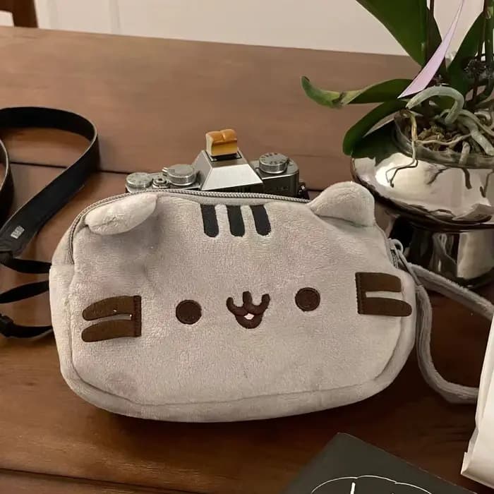 Pochette cosmétique style chat Pusheen, grande capacité, trousse de maquillage, trousse à crayons, pour adolescents, organisateur de voyage et d'école