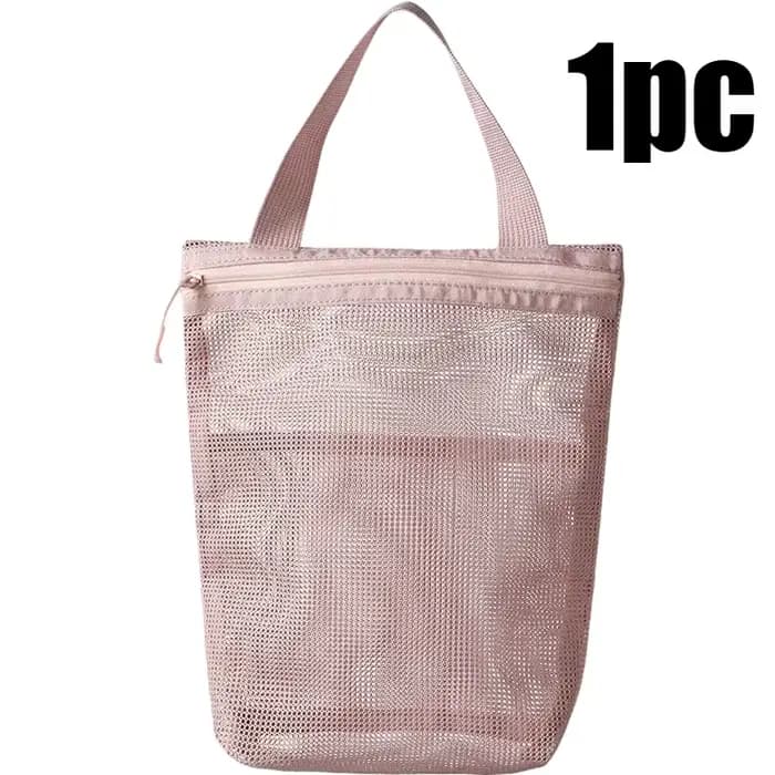 Trousse de toilette portable 23x26cm avec poignée pratique, grande capacité, sac de rangement en mai