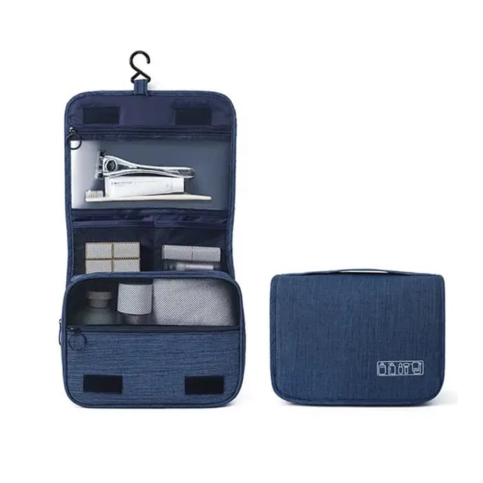 Grande Trousse de Toilette de Voyage Suspendue pour Femmes et Hommes - Pochette de Rangement Organisateur avec Compartiment Lavable pour Maquillage Essentiel