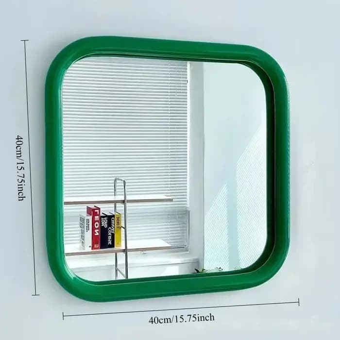 Miroir mural décoratif avec cadre en acier inoxydable