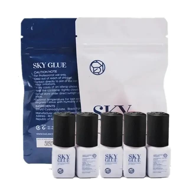 5/10 pièces Original corée ciel S + cils colle dame noir adhésif 1-2S séchage rapide Zone
