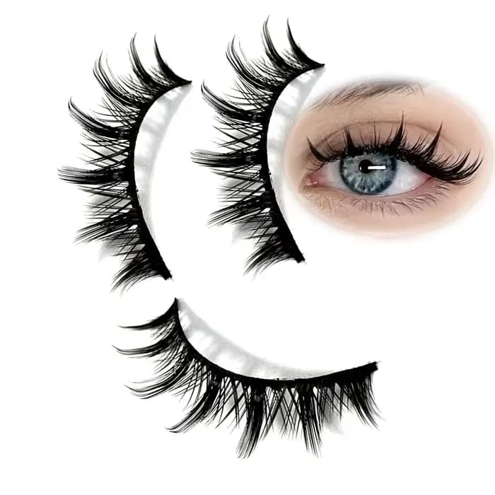 Cils 10 paires Mange cils 3D oeil de chat cils Faux vison cils naturel moelleux Faux cils vaporeux o
