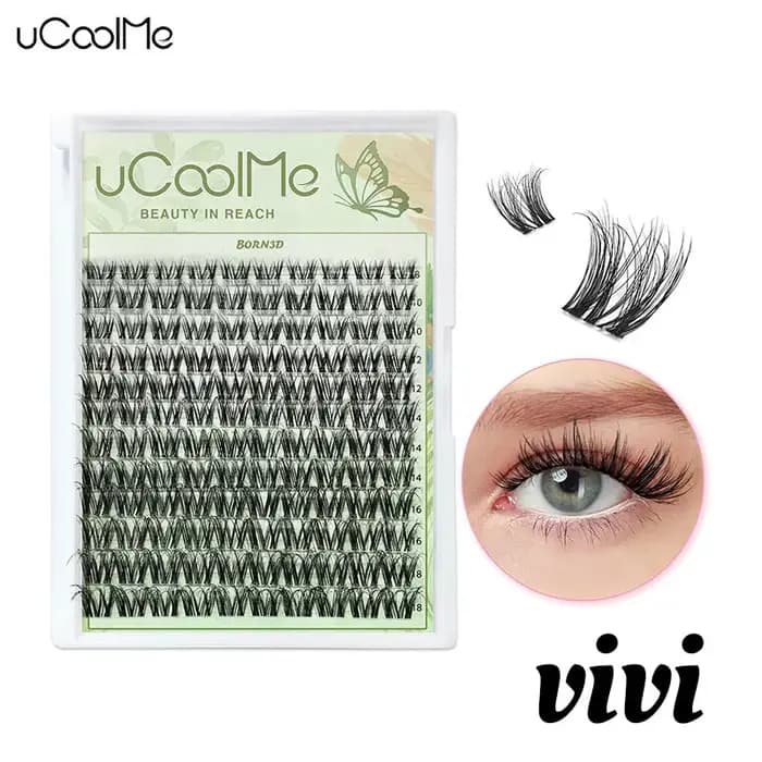 UCoolMe né 3D ViVi cils avec bande Invisible maison bricolage Super doux légèrement moelleux D Curl Extension