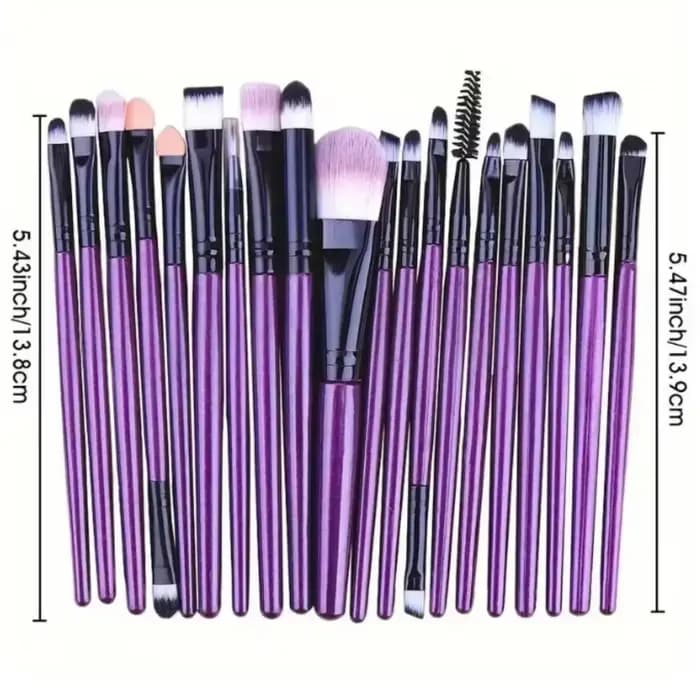20 pièces ensemble de pinceaux de maquillage pinceau Eyeliner