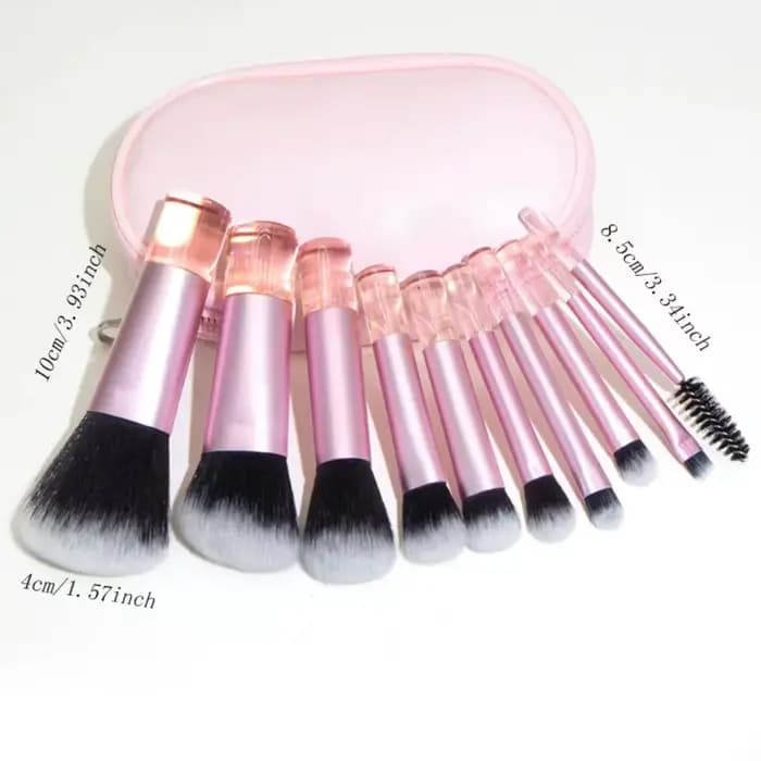 Ensemble de mini pinceaux de maquillage pour le visage, 10 pièces, portables, format voyage, disponi